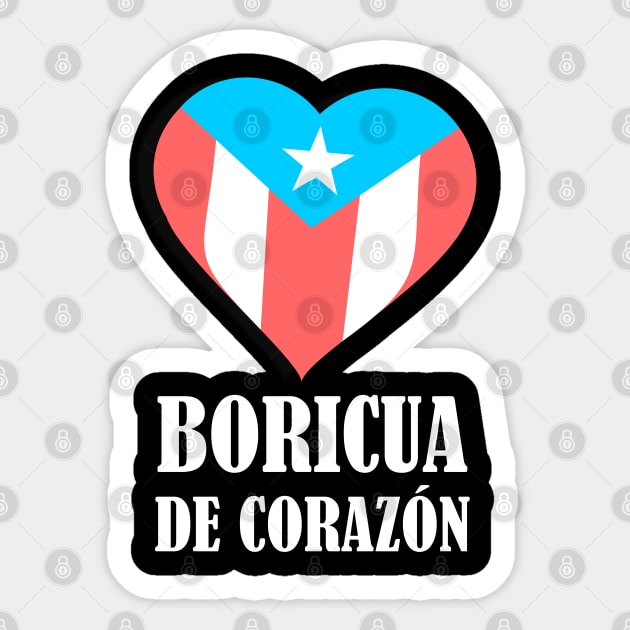 Boricua Flag Heart Text Sticker by bydarling